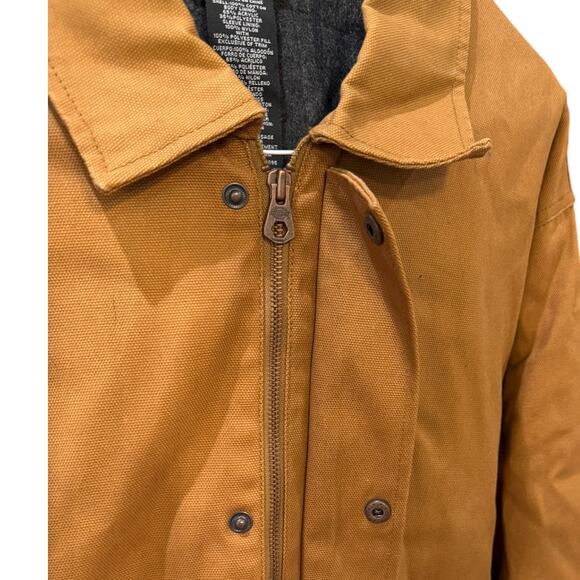 Dickies Chestnut Tan Men’s Work Zipper Snap Pockets Coat Chore Jacket XXL 2XL - Picture 6 of 6